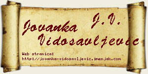 Jovanka Vidosavljević vizit kartica